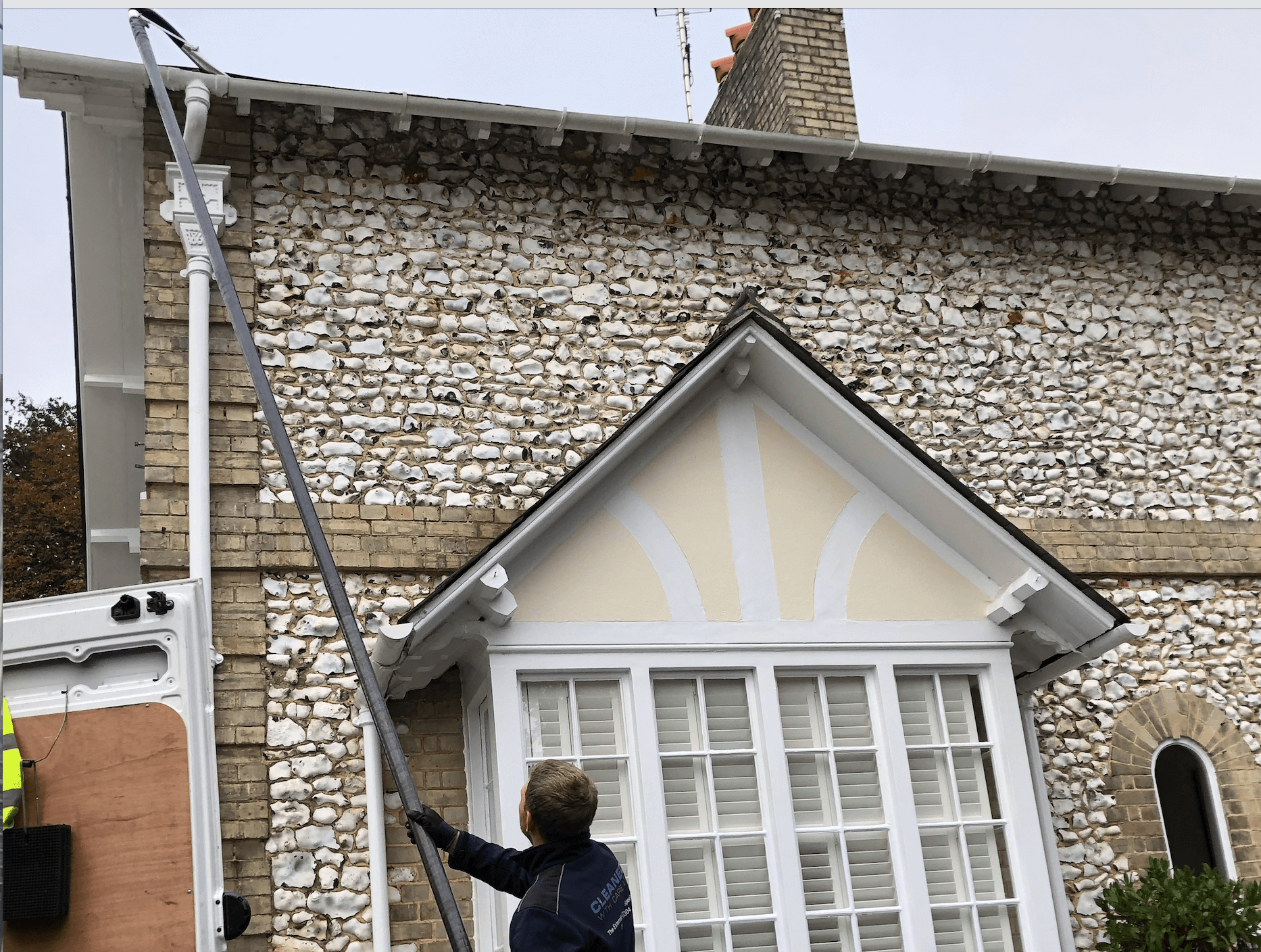Professional gutter cleaning tools and equipment used by The Roof Moss Cleaners in Olney